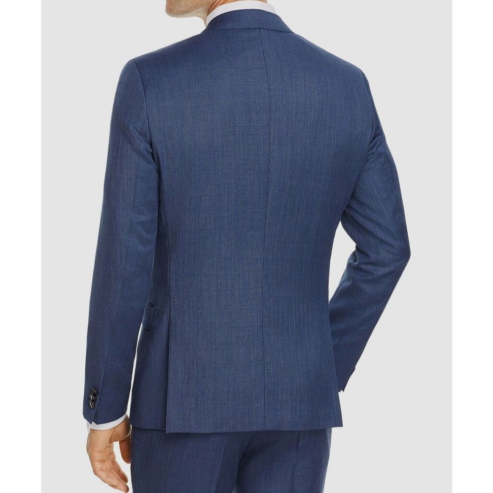 HUGO Boss Birdseye Extra Slim Fit Suit Jacket 40 L 40L Rtl $445 - Picture 2 of 4